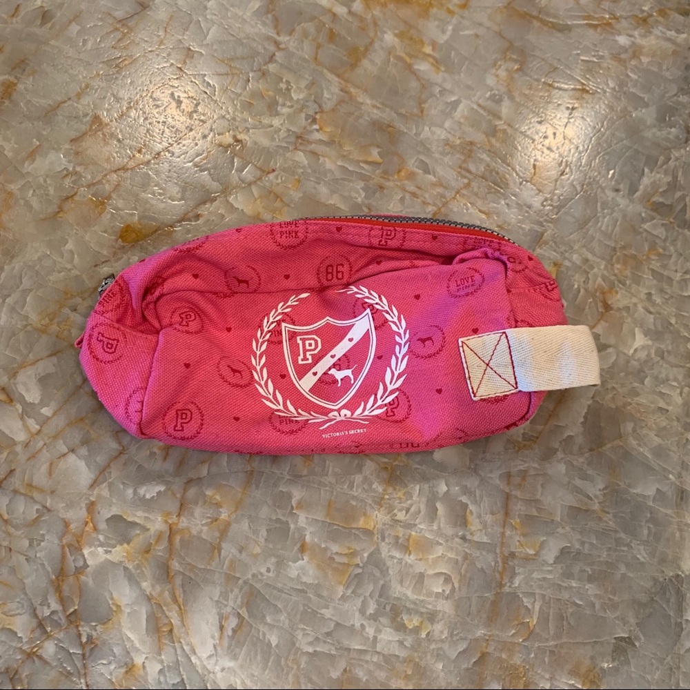 Pink pencil pouch / makeup bag